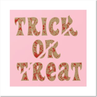 TRICK OR TREAT Sliced Sign Posters and Art